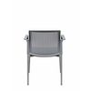 Pack 4 Silla Confidente Sege Pvc Gris, Chasis Gris Con Brazos