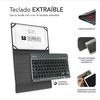 Funda Con Teclado Para Tablet 10,1" - 10,8" - Subblim Keytab Pro Bluetooth Gris