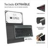 Funda Con Teclado Inalámbrico Bluetooth Para Tablet 10,1" - 10,8" - Subblim Keytab Pro Bluetooth Morado