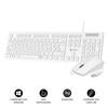 Teclado Delgado Y Ratón Combo Business Slim Silencioso Con Cable Usb Blanco