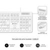 Teclado Delgado Y Ratón Combo Business Slim Silencioso Con Cable Usb Blanco