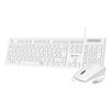 Teclado Delgado Y Ratón Combo Business Slim Silencioso Con Cable Usb Blanco