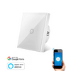 Interruptor Wifi Inteligente Táctil Smartfy Simple Con Neutro Blanco Compatible Con Alexa, Google Home, Smart Life Y Tuya