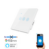 Interruptor Wifi Inteligente Táctil Smartfy Triple Sin Neutro Blanco Compatible Con Alexa, Google Home, Smart Life Y Tuya