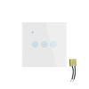 Interruptor Wifi Inteligente Táctil Smartfy Triple Sin Neutro Blanco Compatible Con Alexa, Google Home, Smart Life Y Tuya