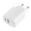 Leotec Cargador 20w 1xusb-c Pd + 1x Usb-a Blanco