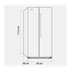 Universalblue Frigorífico Americano Blanco 177 Cm | Nevera Doble Puerta | Refrigerador Y Congelador