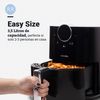 Universalblue Freidora De Aire Negra 3,5 Litros | Air Fryer Sin Aceite Para 3 - 4 Personas