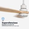 Universalblue Ventilador De Techo De Madera Con Luz Led Y Wifi - Motor Dc Silencioso - Bajo Consumo Alm 6056w