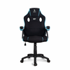 Silla Gaming Ergonómica - Altura Ajustable - Silla Para Oficina, Escritorio De Tela Y Reposabrazos - Azul Y Negra - 5 Ruedas Para Mayor Movilidad