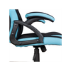 Silla Gaming Ergonómica - Altura Ajustable - Silla Para Oficina, Escritorio De Tela Y Reposabrazos - Azul Y Negra - 5 Ruedas Para Mayor Movilidad