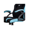 Silla Gaming Ergonómica - Altura Ajustable - Silla Para Oficina, Escritorio De Tela Y Reposabrazos - Azul Y Negra - 5 Ruedas Para Mayor Movilidad