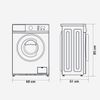 Lavadora Santorini 7008w Universal Blue 8kg 1200 Rpm 16 Programas E Blanco 85 Cm