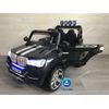 Pekecars Coche Eléctrico Infantil Para Niños Bmw X7 Style 12v Negro Metalizado, Ruedas Caucho-eva, Asiento 2 Plazas Acolchado En Polipiel, Mando Control Remoto, 4 Motores