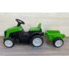 Tractor Electrico Peketrac 4000 Con Remolque Verde Pekecars- Tractor Electrico Infantil Para Niños +1años Con Batería 6v/4.5ah, 1 Plaza