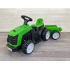 Tractor Electrico Peketrac 4000 Con Remolque Verde Pekecars- Tractor Electrico Infantil Para Niños +1años Con Batería 6v/4.5ah, 1 Plaza