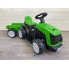 Tractor Electrico Peketrac 4000 Con Remolque Verde Pekecars- Tractor Electrico Infantil Para Niños +1años Con Batería 6v/4.5ah, 1 Plaza