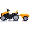 Tractor Electrico Peketrac 4000 Con Remolque Amarillo Pekecars- Tractor Electrico Infantil Para Niños +1años Con Batería 6v/4.5ah, 1 Plaza