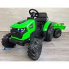 Tractor Eléctrico Peketrac 8100 24v Verde Pekecars - Tractor Eléctrico Infantil Para Niños +1 Año Con Mando Control Remoto, Equipo De Sonido Y Batería Extraible