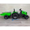 Tractor Eléctrico Peketrac 8100 24v Verde Pekecars - Tractor Eléctrico Infantil Para Niños +1 Año Con Mando Control Remoto, Equipo De Sonido Y Batería Extraible