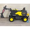 Excavadora Electrica Volvo 12v Con Pala Delantera Amarilla Pekecars - Excavadora Electrica Infantil Para Niños De 1 A 7 Años Con Mando De Control Remoto, Equipo De Sonido, Cinturon De Seguridad 5 Puntos Anclaje, Luces Led