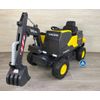 Excavadora Electrica Volvo 12v Con Pala Delantera Amarilla Pekecars - Excavadora Electrica Infantil Para Niños De 1 A 7 Años Con Mando De Control Remoto, Equipo De Sonido, Cinturon De Seguridad 5 Puntos Anclaje, Luces Led