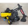 Excavadora Electrica Volvo 12v Con Pala Delantera Amarilla Pekecars - Excavadora Electrica Infantil Para Niños De 1 A 7 Años Con Mando De Control Remoto, Equipo De Sonido, Cinturon De Seguridad 5 Puntos Anclaje, Luces Led