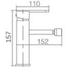 Grifo Monomando De Bidé - Serie Roma Cromado/plateado - Bdr001-2 -  - Marca Mice / Imex