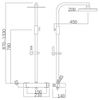 Columna De Ducha Con Rociador Redondo De Acero Imex Nassau Bdu014  - Marca Mice / Imex