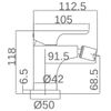 Grifo Monomando Bide Nassau Bdu014-2  - Marca Mice / Imex