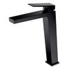 Grifo De Lavabo Monomando De Baño Caño Alto Para Agua Fría Y Caliente - Serie Art Negro Mate - Bdar025-3ng  - Marca Mice / Imex