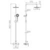 Columna De Ducha Monomando Cromada Ural Imex Bdg040  - Marca Mice / Imex