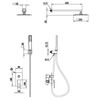 Monomando Conjunto De Ducha Empotrada Pared - Serie Suecia Cromado Bdc032-6  - Marca Mice / Imex