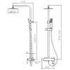 Columna De Ducha Negro Oro Suecia Imex Bdc032/ngold  - Marca Mice / Imex