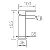 Grifo De Bidé Valencia Imex  Bdv003-2  - Marca Mice / Imex