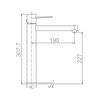 Grifo Monomando De Lavabo Caño Alto Serie Milos Stick Bdys045-3bl Blanco Mate  - Marca Mice / Imex