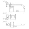 Grifo Empotrado Monomando De Lavabo O Bañera, Con Montaje A La Pared Serie Milos Stick Glis045/ng Negro Mate  - Marca Mice / Imex