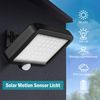 Aplique Led Solar, Abs, Ip44 Para Exteriores, Detector De Movimiento, Negro