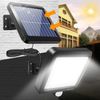 Aplique Led Solar, Abs, Ip44 Para Exteriores, Detector De Movimiento, Negro