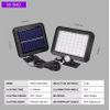 Aplique Led Solar, Abs, Ip44 Para Exteriores, Detector De Movimiento, Negro