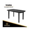 Mesa De Resina Rectangular 137x86x73cm Viana  - Crevicosta. Antracita