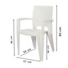 Conjunto Mesa Viana Redonda  + 4 Sillas Caribe De Resina - Crevicosta. Blanco