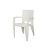 Conjunto Mesa Caribe Rectangular  + 6 Sillas Caribe De Resina - Crevicosta. Blanco