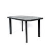 Conjunto Mesa Viana Rectangular  + 6 Sillas Caribe De Resina - Crevicosta. Antracita