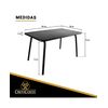 Mesa De Aluminio Rectangular 140x80x75 Porto  - Crevicosta. Antracita