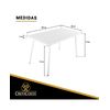 Mesa De Aluminio Rectangular 140x80x75 Porto  - Crevicosta. Blanca