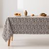 Mantel Antimanchas Rectangular Jacquard Algodón 140x300cm Floral Jali Color Beige