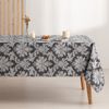 Mantel Antimanchas Rectangular Jacquard Floral Impermeable Tacto Tela 140x200 Cm, Color Antracita - Dama