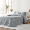 Colcha Cama 105 Cm Lisa Jacquard Algodón Ligera Transpirable 200x270cm Color Gris