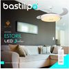 Bastilipo - Estoril Ventilador De Techo Con Luz Mando A Distancia-3 Colores Led-audio Bluetooth-gama Luxury, Blanco, Diametro Total 106 Cm